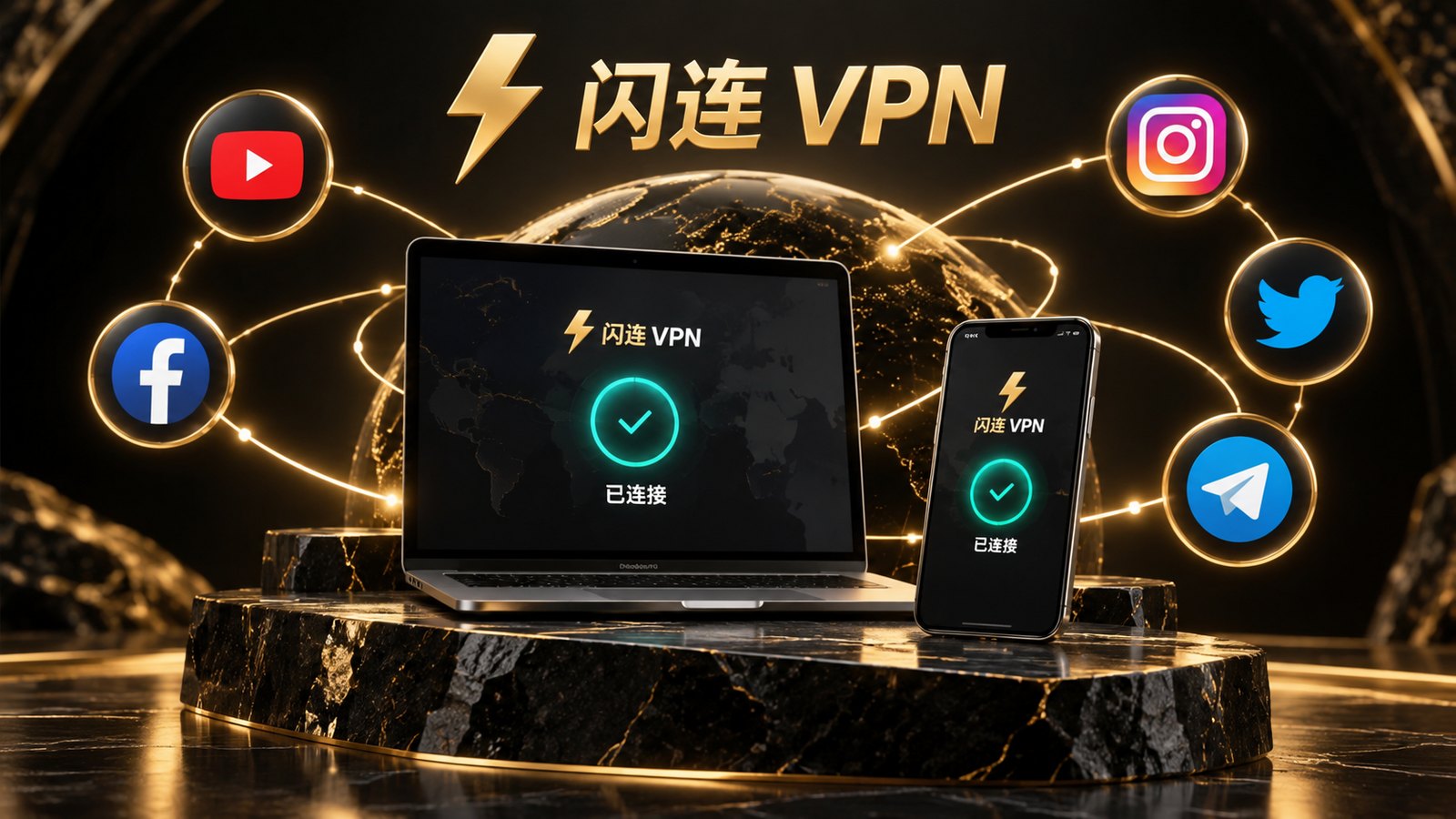 闪连VPN连接权限相关视觉